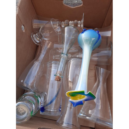 148 - 2 BOXES OF GLASSWARE