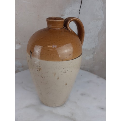 156 - STONEWARE FLAGON 10