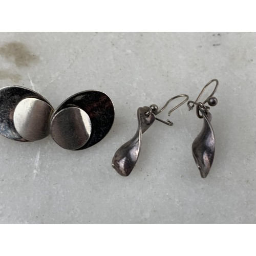 245 - 2 PAIR OF SILVER EARRINGS