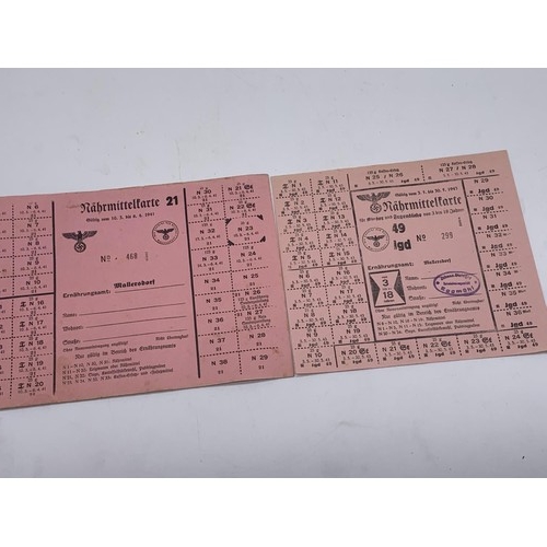 226 - 2 GERMAN RATION SHEETS