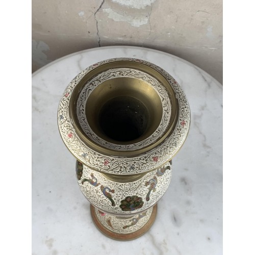 329 - AN INDIAN BRASS VASE