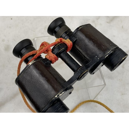 351 - A SET OF ANTIQUE MILITARY FIELD BINOCULARS