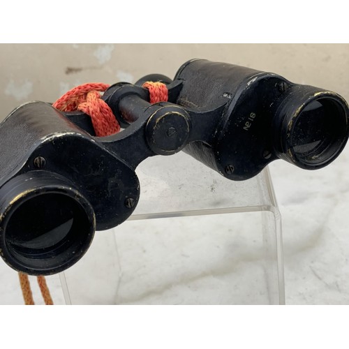 351 - A SET OF ANTIQUE MILITARY FIELD BINOCULARS