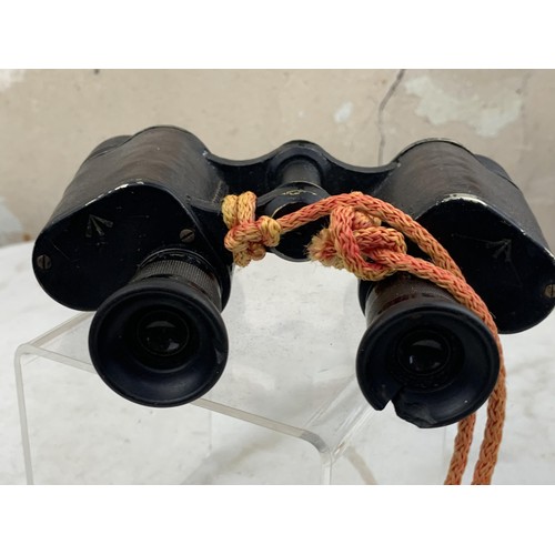 351 - A SET OF ANTIQUE MILITARY FIELD BINOCULARS