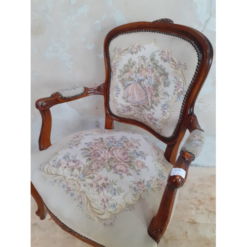 280 - A TAPESTRY SIDE CHAIR