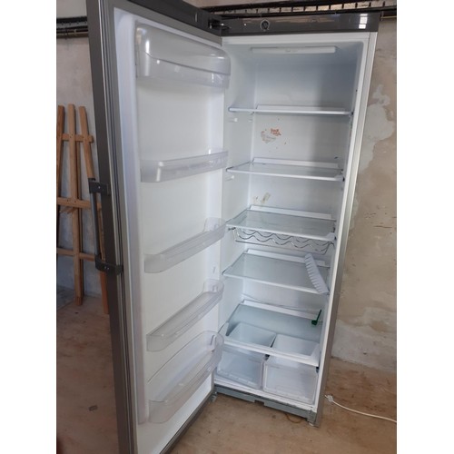 374 - SILVER HOTPOINT TALL FRIDGE