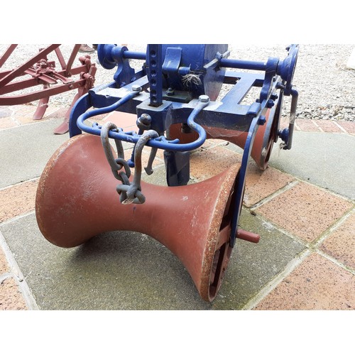 292 - CAST HORSE PLOUGH IN BLUE