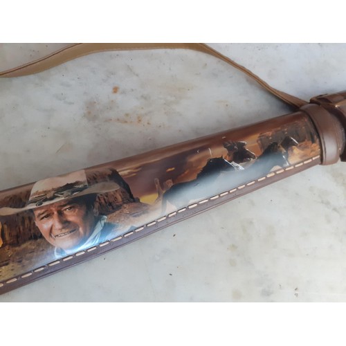 389 - JOHN WAYNE LEGENDS OF THE WEST LIMITED EDITION SIGNED WALL MOUNTING RIFLE