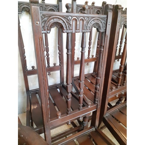 294 - SET OF 10 ERCOL DINNING CHAIRS TO INCLUDE 2 CARVERS