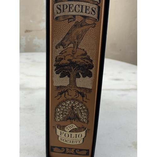 297 - AN ILLISTRATED CHARLES DARWIN ON THE ORIGIN SPECIES BOOK IN SLEEVE