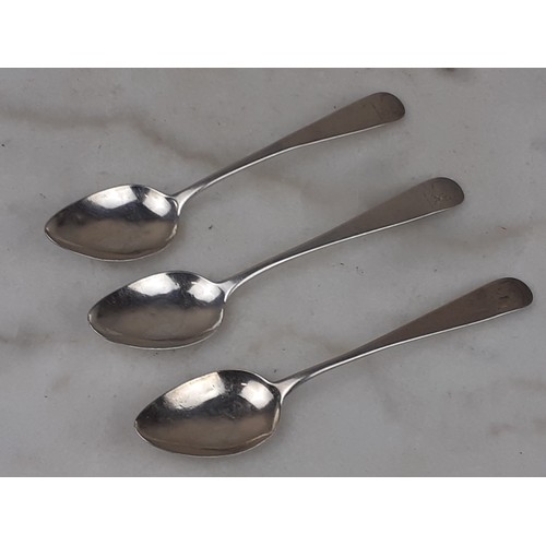 431 - 3 EARLY IRISH SILVER SPOONS 78.3gms