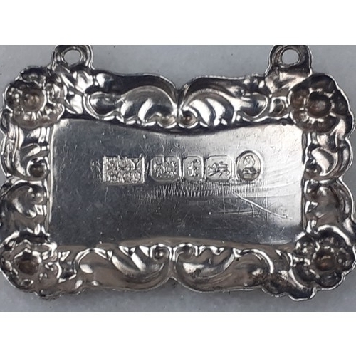 460 - SILVER HOLLANDS DECANTER LABEL 5.1gms