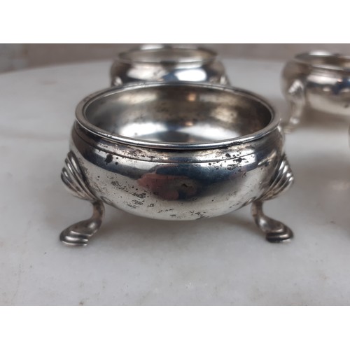 473 - 4 GEORGIAN SILVER SALTS 262.8gms