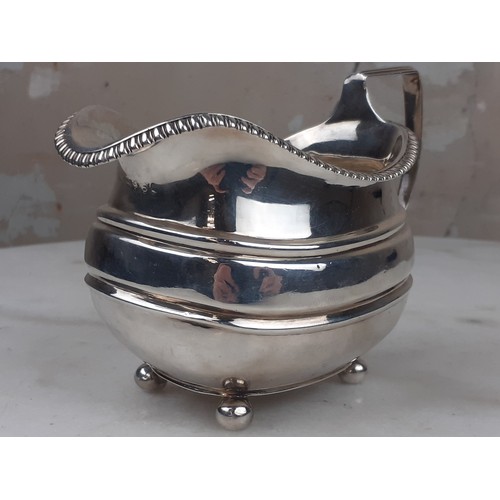 476 - GEORGIAN SILVER CREAM JUG 177.2gms