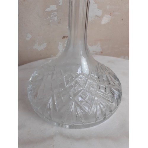 496 - CRYSTAL SHIPS DECANTER