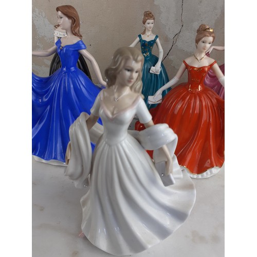 379 - 6 LEONARDO LADY FIGURINES