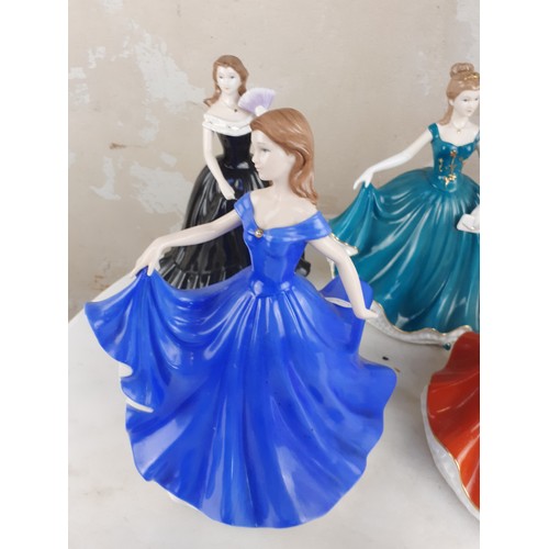 379 - 6 LEONARDO LADY FIGURINES