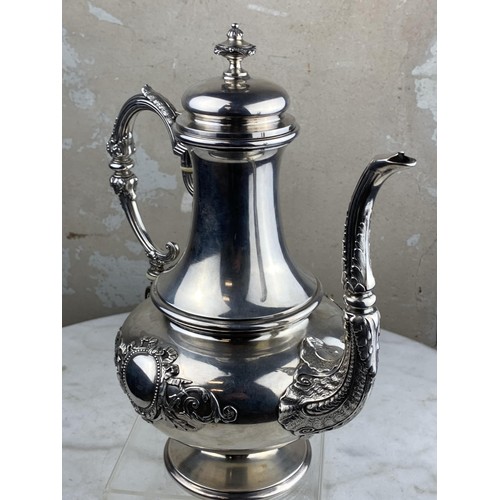 426 - A SOLID SILVER COFFEE  POT 716grms