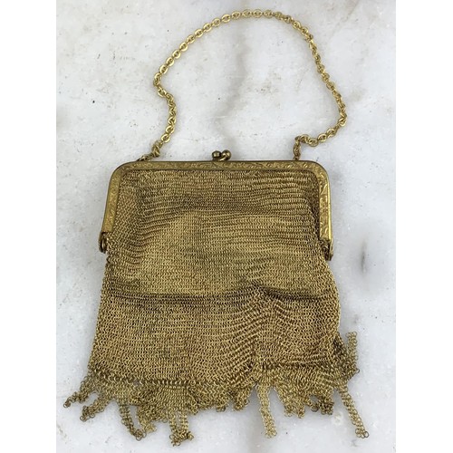 602 - GILT EVENING PURSE