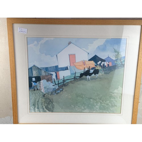 543 - A PRINT OF WILLIAM JAMES STEWARTS FARM KINOCARGH HILL BY JAMES MC