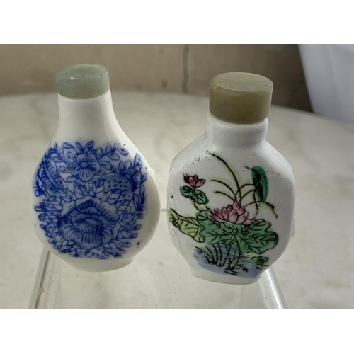 641 - 2 ORINETAL SNUFF BOTTLES