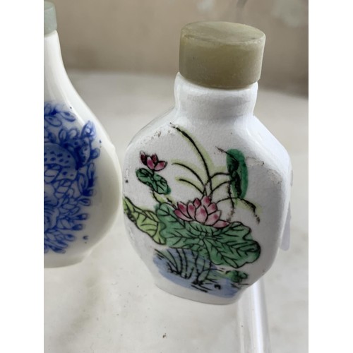 641 - 2 ORINETAL SNUFF BOTTLES