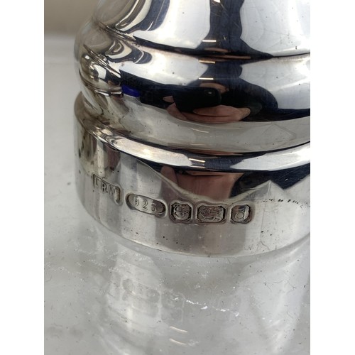 207 - SOLID SILVER SALT AND PEPPER GRINDERS