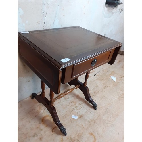 47 - A MAHOGANY SOFA TABLE