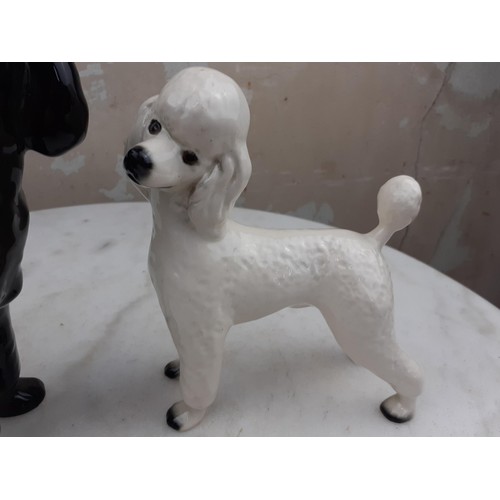 629 - 2 POODLE ORNAMENTS