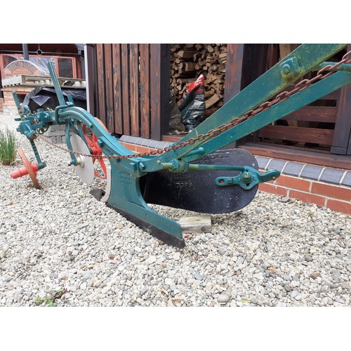 359 - CAST HORSE PLOUGH IN GREEN AND RED