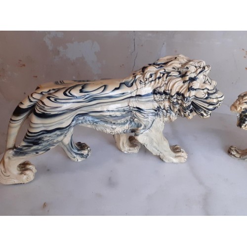 622 - LION AND TIGER ORNAMENTS IN RESIN 5