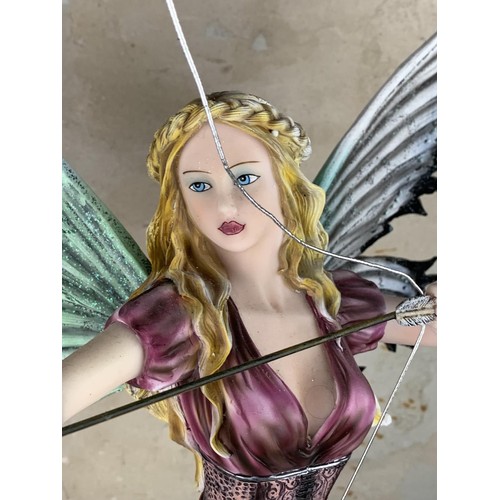 516 - A LARGE FAIRY WARRIOR FIGURINE