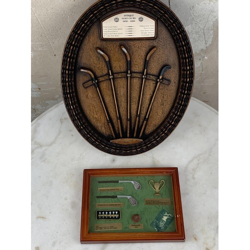 20 - 2 GOLFING PLAQUES