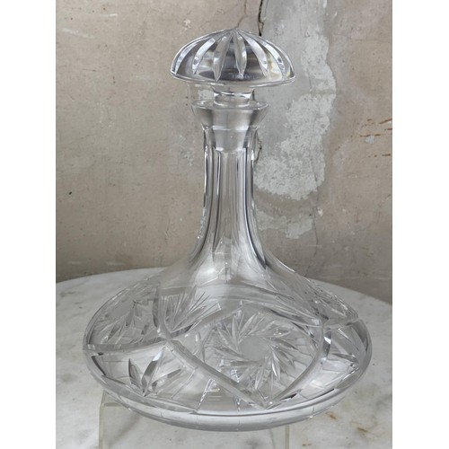 148 - A CRYSTAL SHIPS DECANTER 10”