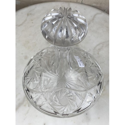 148 - A CRYSTAL SHIPS DECANTER 10”