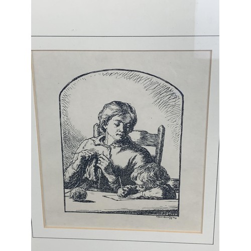 155 - A PAIR OF EBONY FRAMED ENGRAVINGS