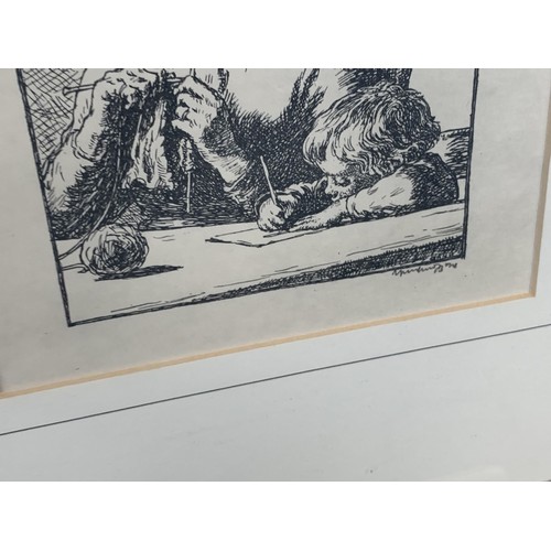 155 - A PAIR OF EBONY FRAMED ENGRAVINGS