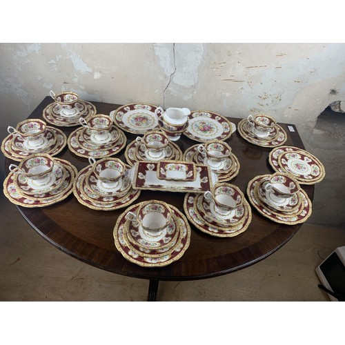 297 - A 52 PIECE LADY HAMILTON SERVICE BY ROYAL ALBERT