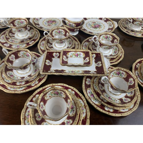 297 - A 52 PIECE LADY HAMILTON SERVICE BY ROYAL ALBERT