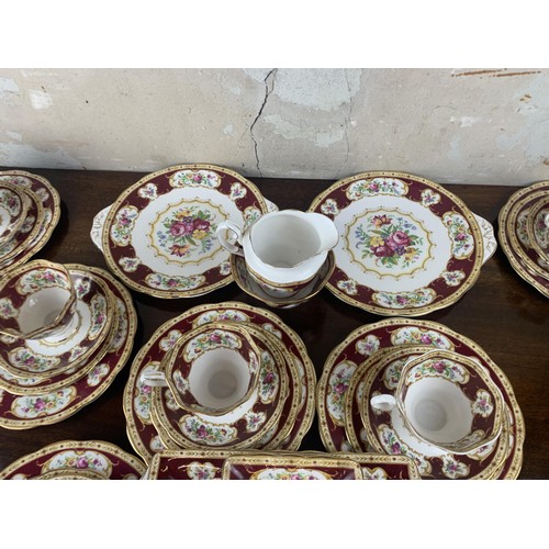 297 - A 52 PIECE LADY HAMILTON SERVICE BY ROYAL ALBERT