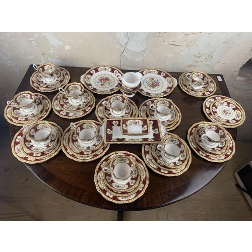 297 - A 52 PIECE LADY HAMILTON SERVICE BY ROYAL ALBERT