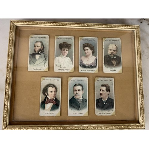 373 - 2 DOUBLE SIDED FRAMED WILLS CIGARETTE CARDS