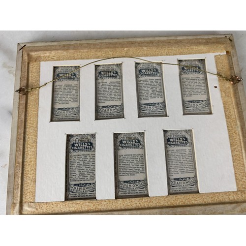 373 - 2 DOUBLE SIDED FRAMED WILLS CIGARETTE CARDS