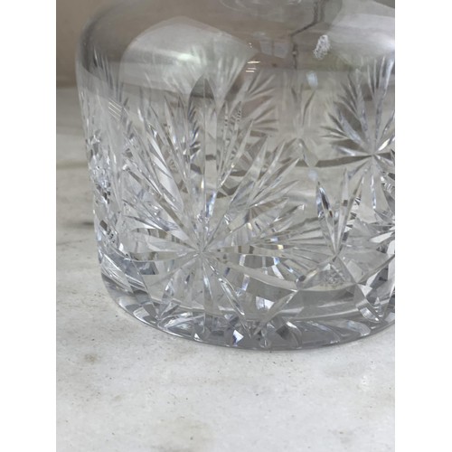 457 - CRYSTAL DECANTER WITH STOPPER 9 1/2