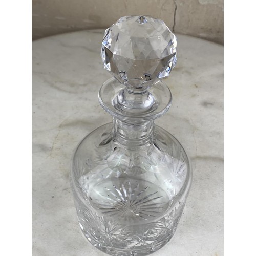 457 - CRYSTAL DECANTER WITH STOPPER 9 1/2