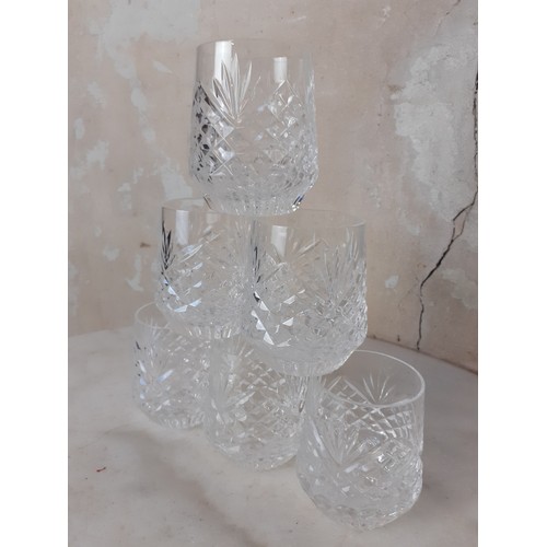 460 - 6 CUT CRYSTAL GLASSES