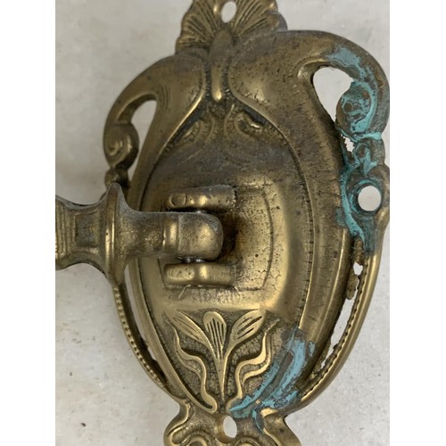 496 - PAIR OF BRASS WALL SCONCE