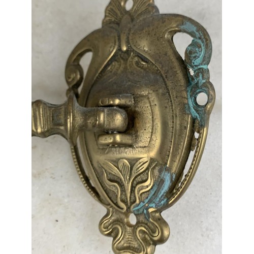 496 - PAIR OF BRASS WALL SCONCE