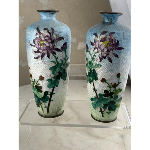 572 - A PAIR OF CLOISONNE VASE 7