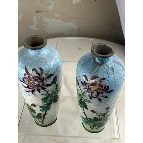 572 - A PAIR OF CLOISONNE VASE 7